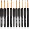 Black Gold Crochet Hooks Needles for Arthritic Hands, 2.0-6.0mm Crochet Hook Set Ergonomic Soft Grips Knitting Hook for Crochet Yarn Craft, Aluminum Knitting Crochet Supplies Kit for Knitter